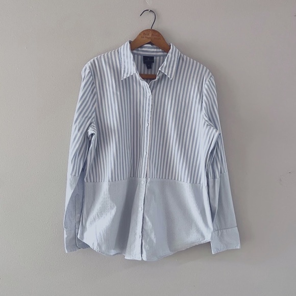 Classic Preppy Multi-stripe button-up, Sz L, like new! - Picture 1 of 6
